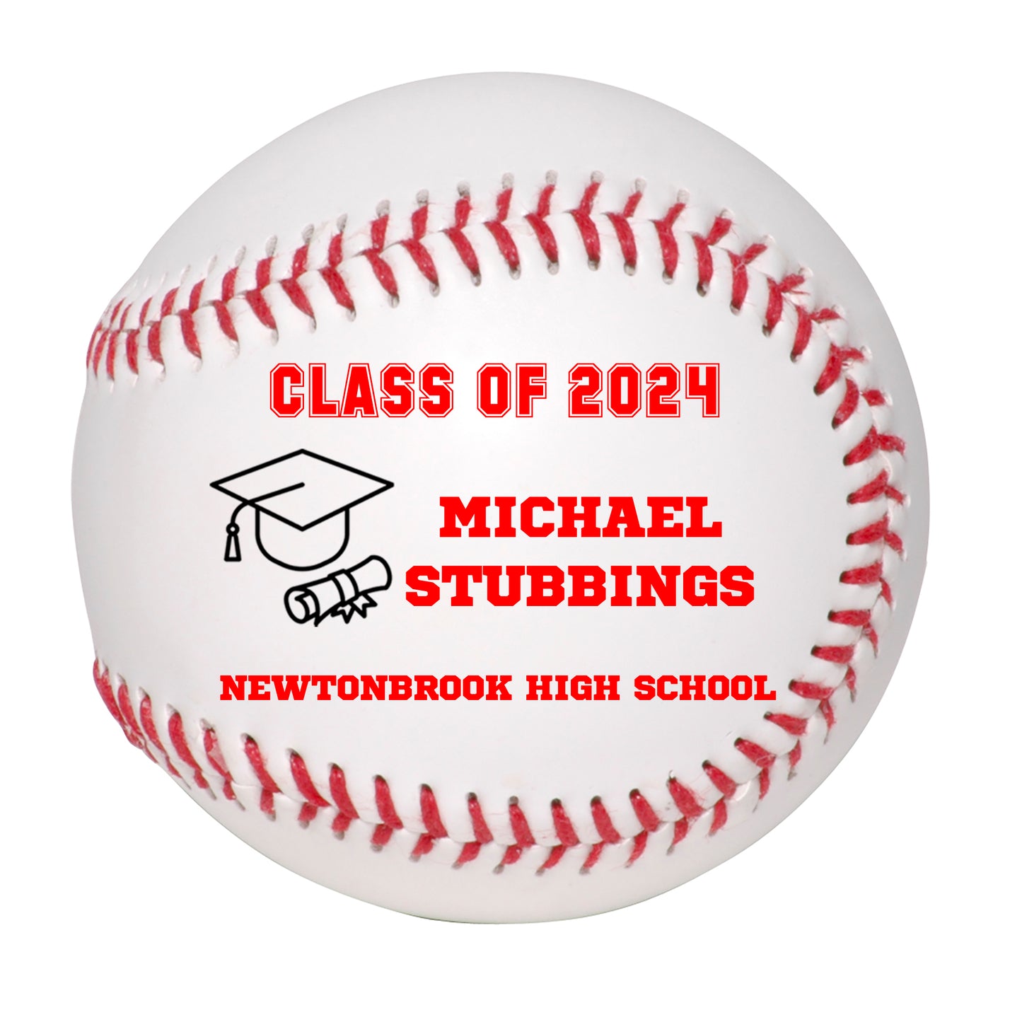 Class of 2024 Graduation Baseball Keepsake Gift - Personalized Senior 2024 Baseball