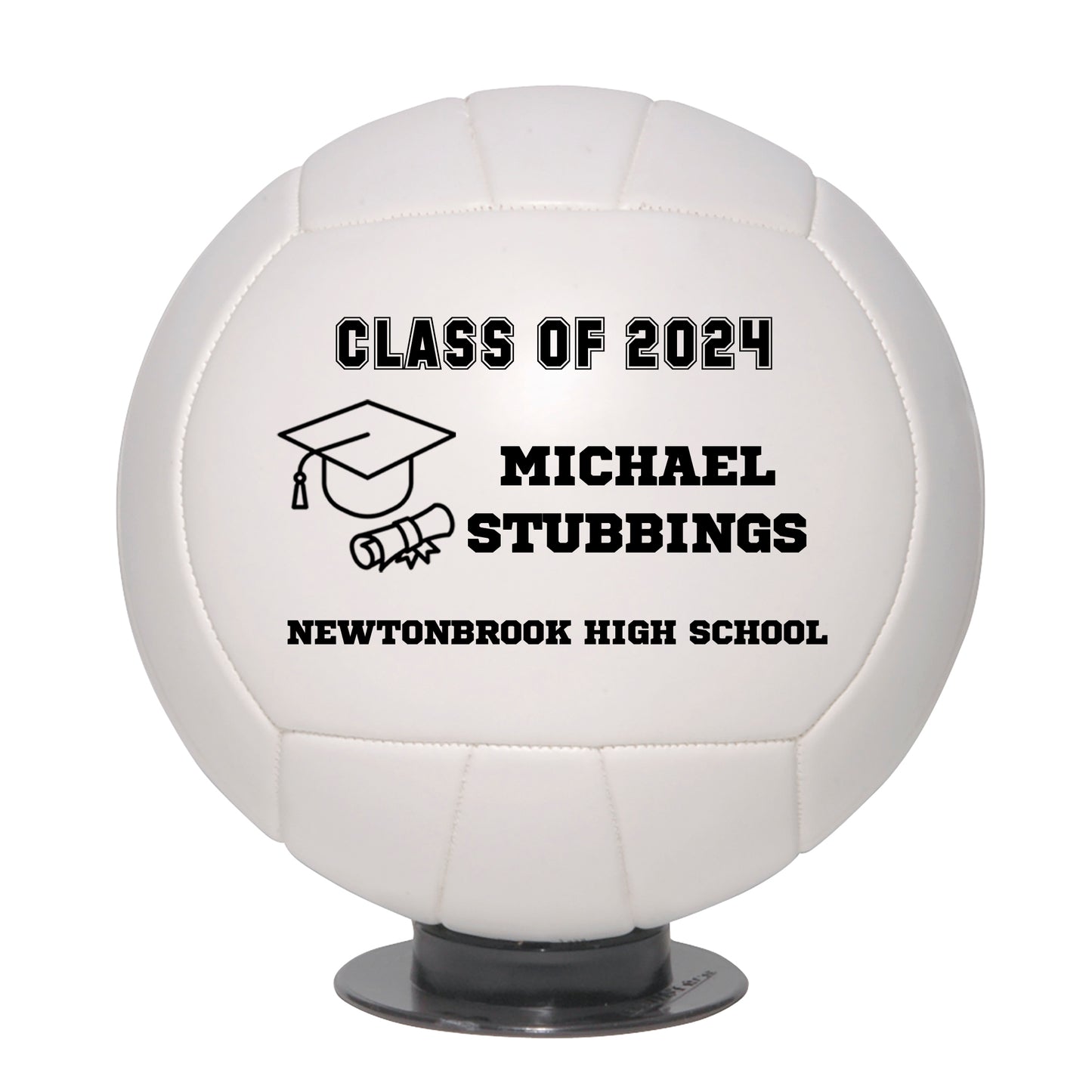 Class of 2024 Graduation Volleyball Keepsake Gift - Personalized Senior 2024 Volleyball