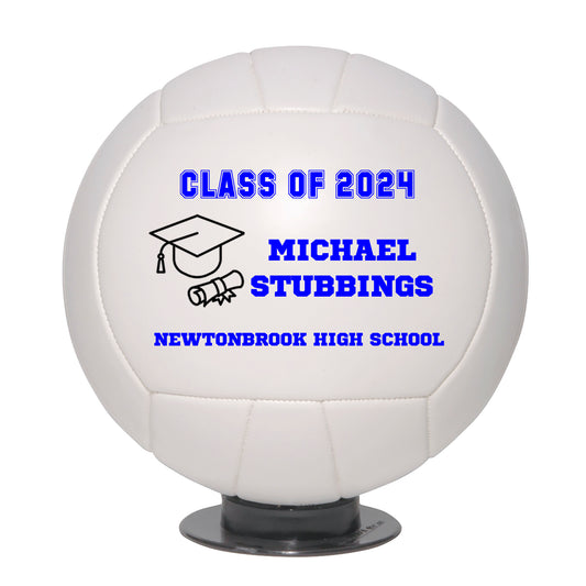 Class of 2024 Graduation Volleyball Keepsake Gift - Personalized Senior 2024 Volleyball