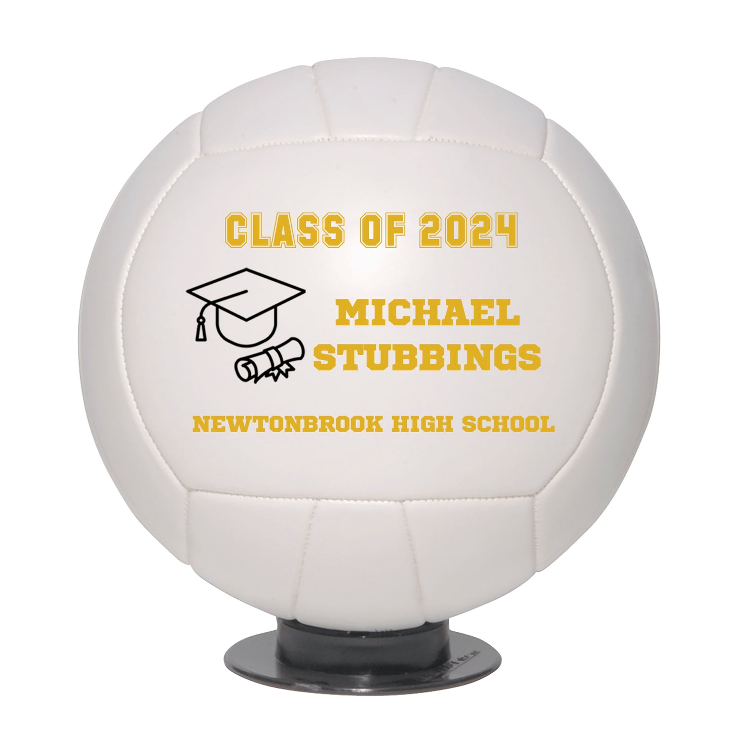 Class of 2024 Graduation Volleyball Keepsake Gift - Personalized Senior 2024 Volleyball