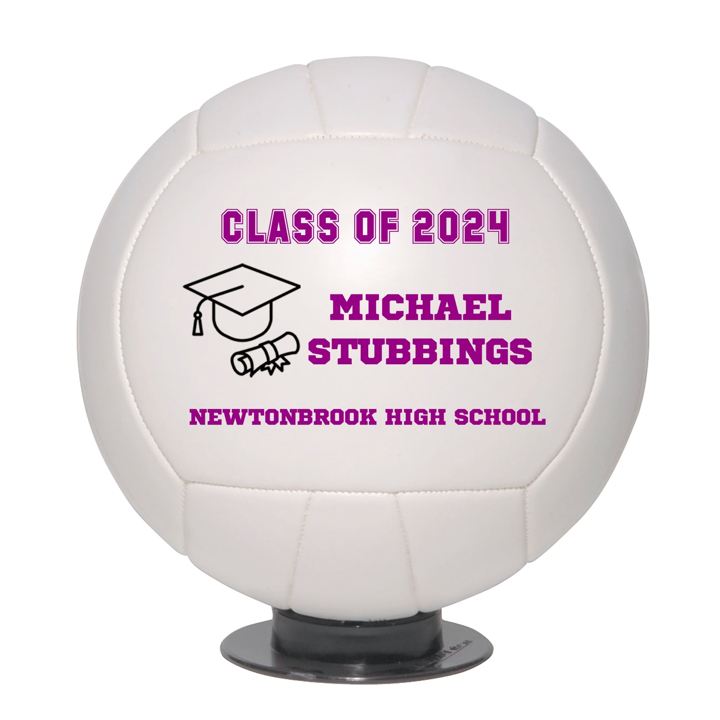 Class of 2024 Graduation Volleyball Keepsake Gift - Personalized Senior 2024 Volleyball