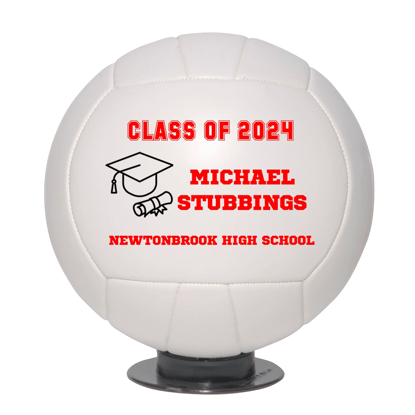 Class of 2024 Graduation Volleyball Keepsake Gift - Personalized Senior 2024 Volleyball