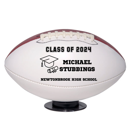 Class of 2024 personalized Football, personalized with name and school name