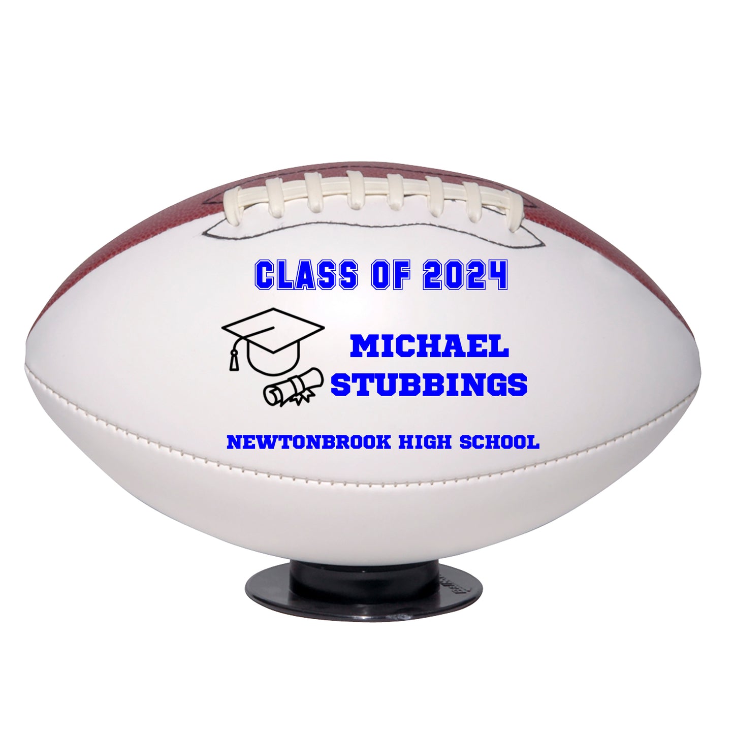 Class of 2024 Graduation Football Keepsake Gift - Personalized Senior 2024 Football