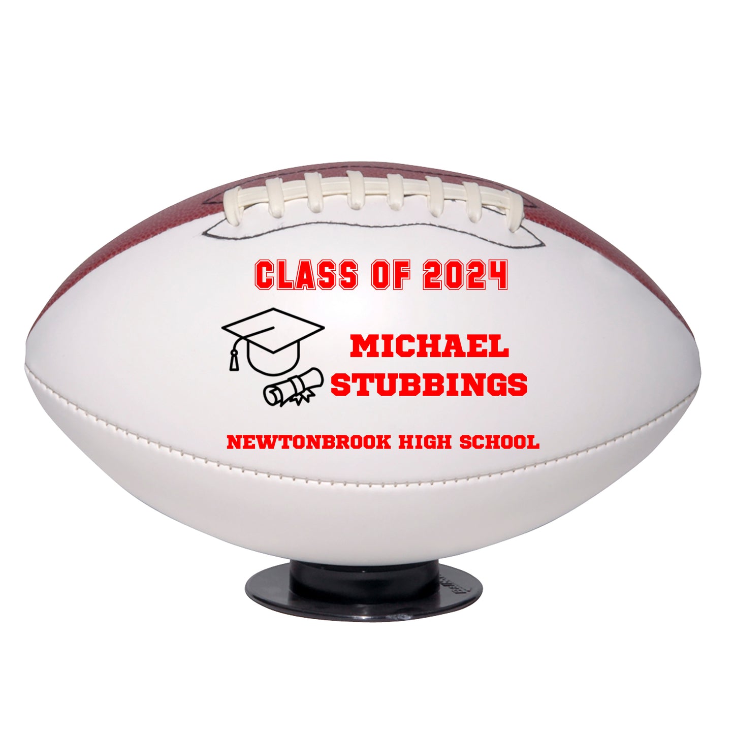 Class of 2025 Graduation Football Keepsake Gift - Personalized Senior 2024 Football