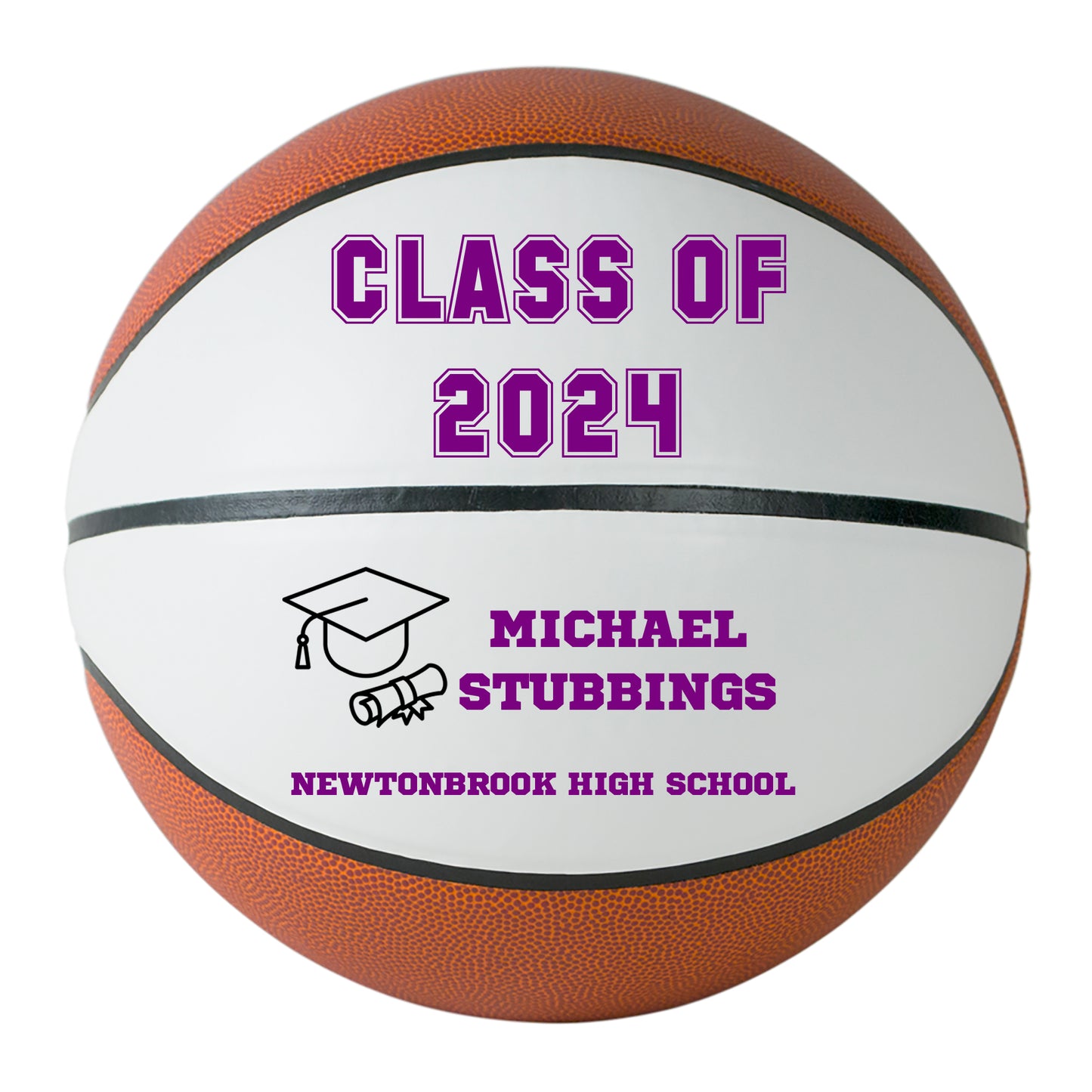 Class of 2024 Graduation Basketball Keepsake Gift - Personalized Senior 2024 Basketball