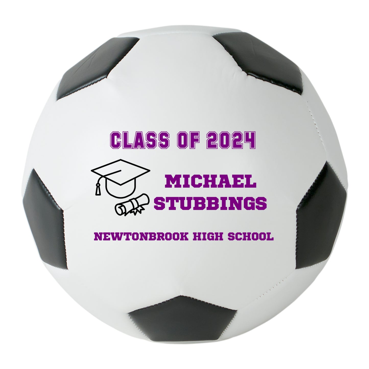 Class of 2024 Graduation Soccer Ball Gift - Personalized Senior 2024 Soccer Ball