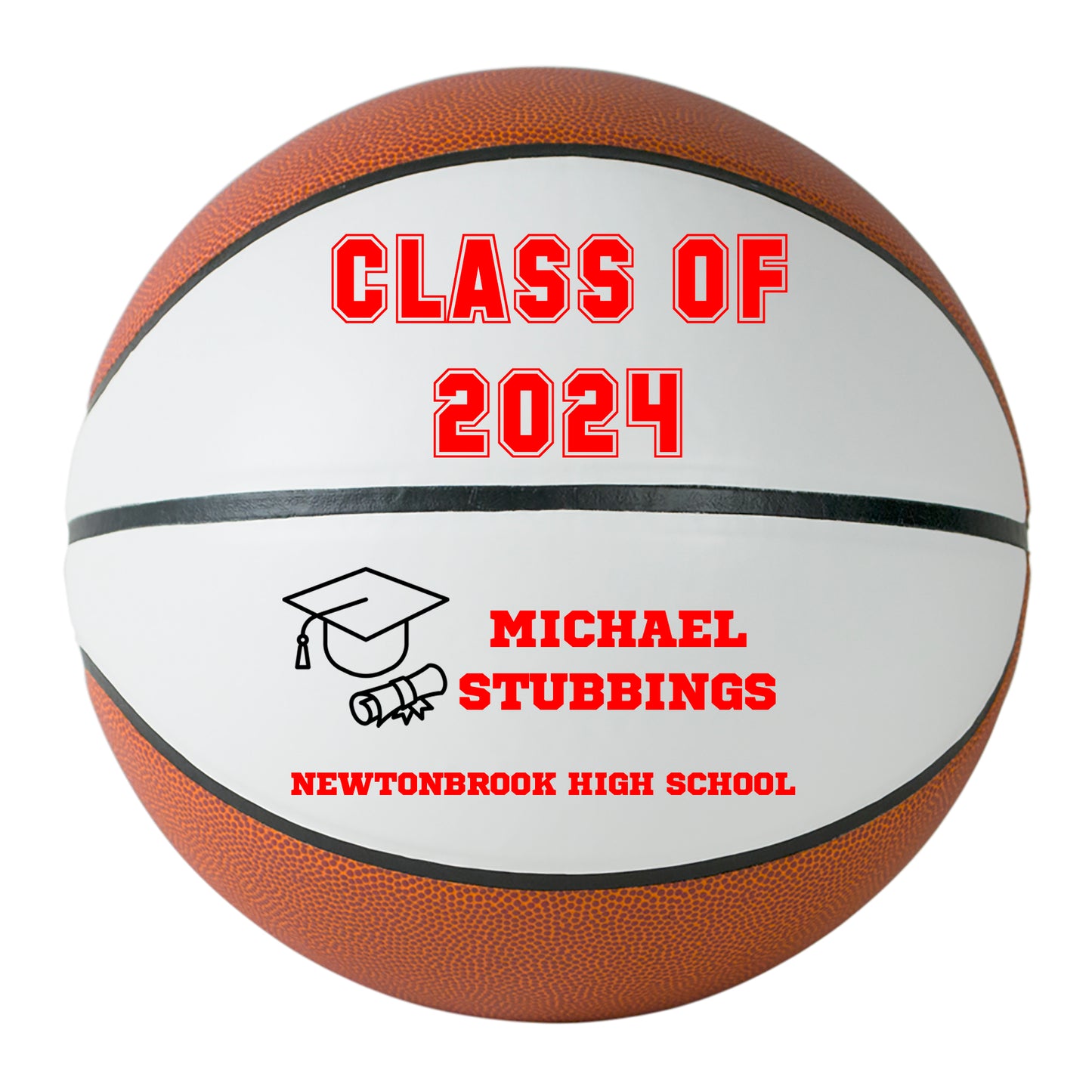 Class of 2024 Graduation Basketball Keepsake Gift - Personalized Senior 2024 Basketball