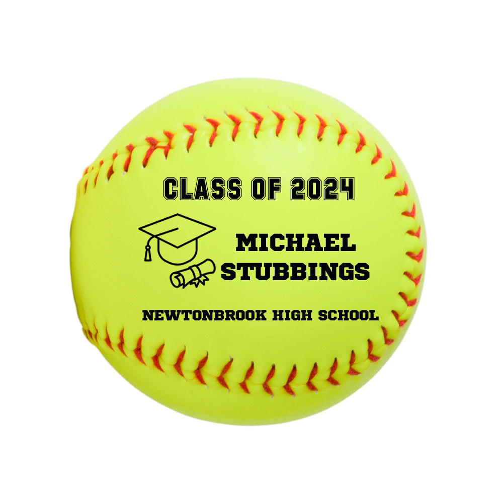 Class of 2024 Graduation Softball Keepsake Gift - Personalized Senior 2024 Softball