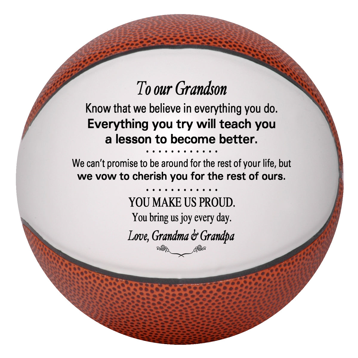 Personalized Grandson Basketball Keepsake - To Our Grandson - To My Grandson - To Our Son - To My Son