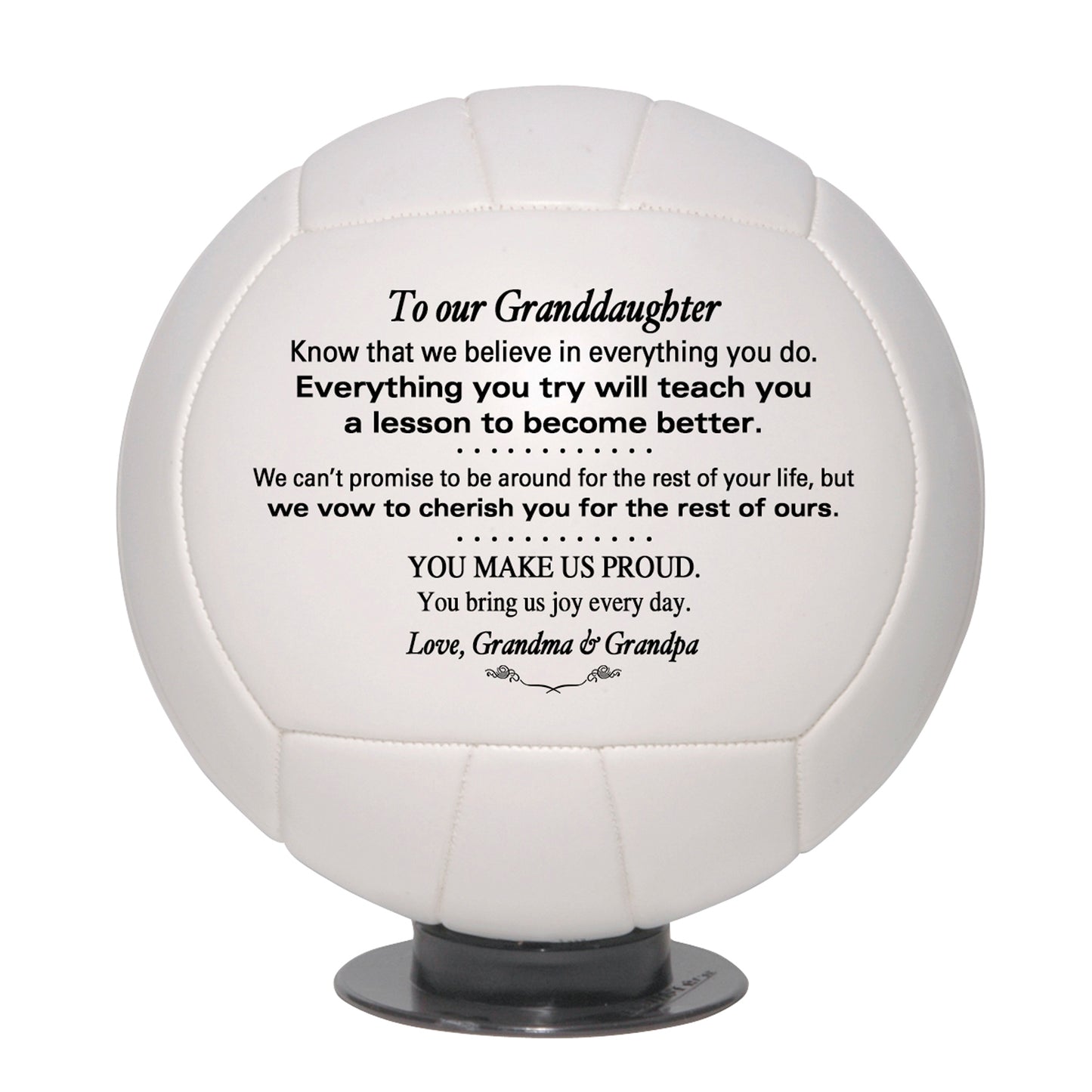 Personalized Granddaughter Volleyball Keepsake - To Our Grandson - To My Grandson - To Our Son - To My Son