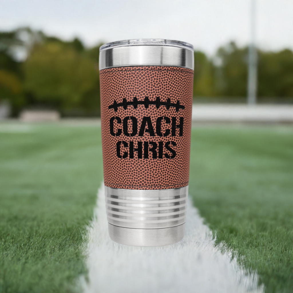 Personalized Football Coach 20 oz Stainless Steel Tumbler