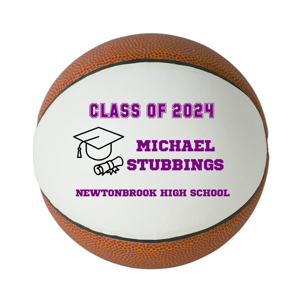 Class of 2024 Graduation Basketball Keepsake Gift - Personalized Senior 2024 Basketball