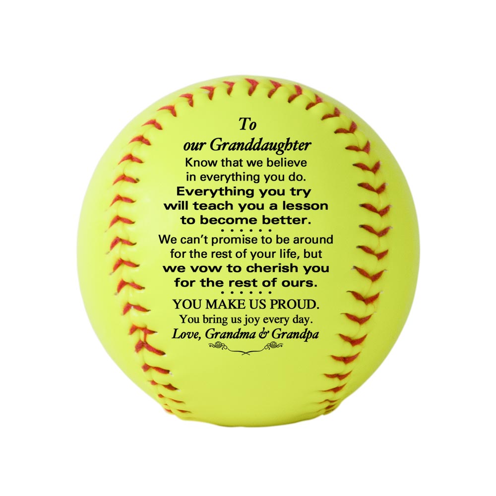 Personalized Granddaughter Softball Keepsake - To Our Grandson - To My Grandson - To Our Son - To My Son