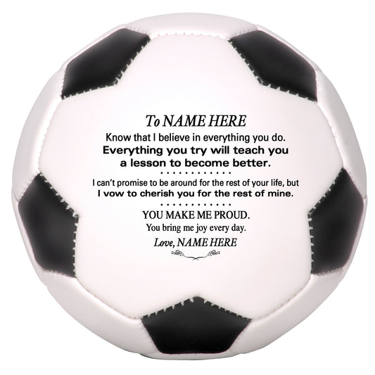 Personalized Grandson Soccer Ball Keepsake - To Our Grandson - To My Grandson - To Our Son - To My Son