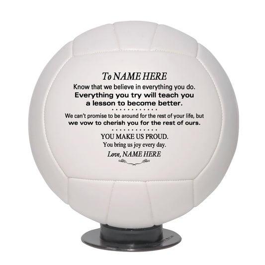 Personalized Granddaughter Volleyball Keepsake - To Our Grandson - To My Grandson - To Our Son - To My Son