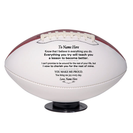 Personalized Grandson Football Keepsake - To Our Grandson - To My Grandson - To Our Son - To My Son