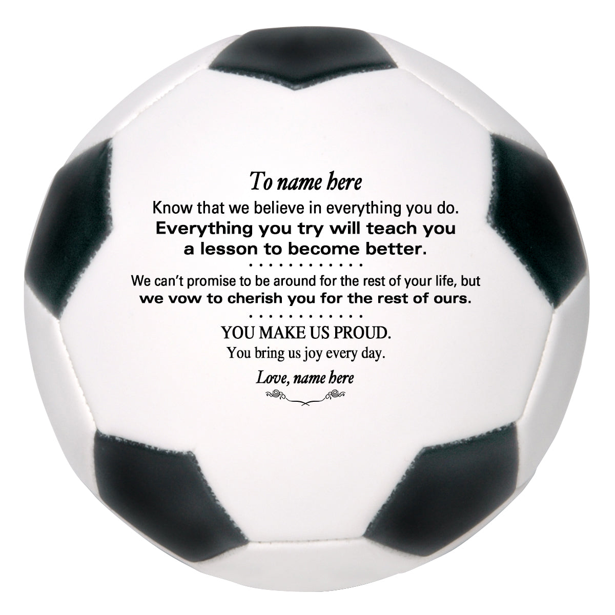 Personalized Grandson Soccer Ball Keepsake - To Our Grandson - To My Grandson - To Our Son - To My Son