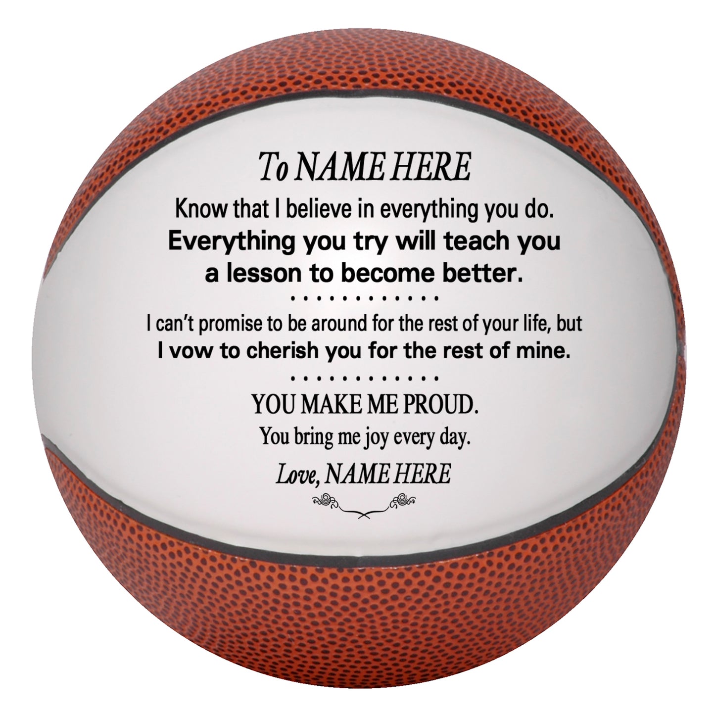 Personalized Grandson Basketball Keepsake - To Our Grandson - To My Grandson - To Our Son - To My Son