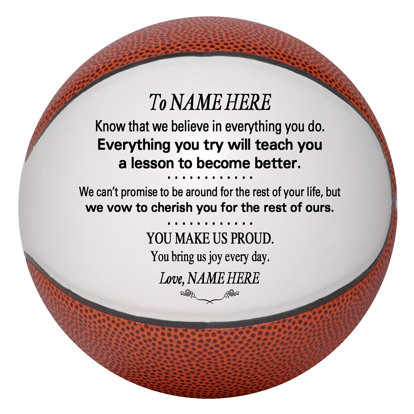 Personalized Grandson Basketball Keepsake - To Our Grandson - To My Grandson - To Our Son - To My Son