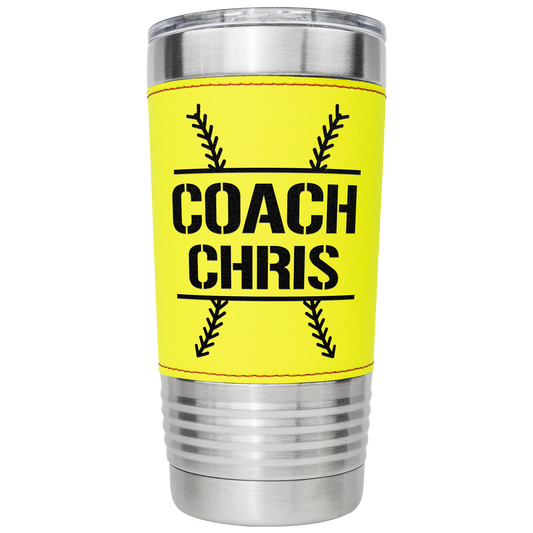 Personalized Softball Coach 20 oz Engraved Stainless Steel Tumbler