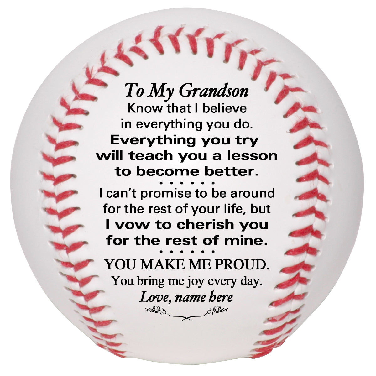 Personalized Grandson Baseball Keepsake - To Our Grandson - To My Grandson - To Our Son - To My Son