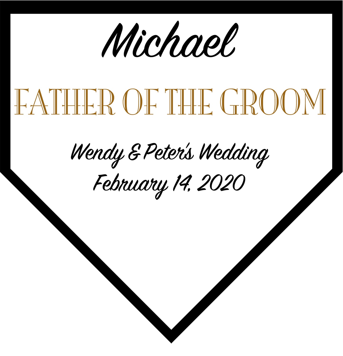 Personalized Wedding Baseball Softball Home Plate Wall Plaque Keepsake - Best Man - Ring Bearer - Groomsman Gifts