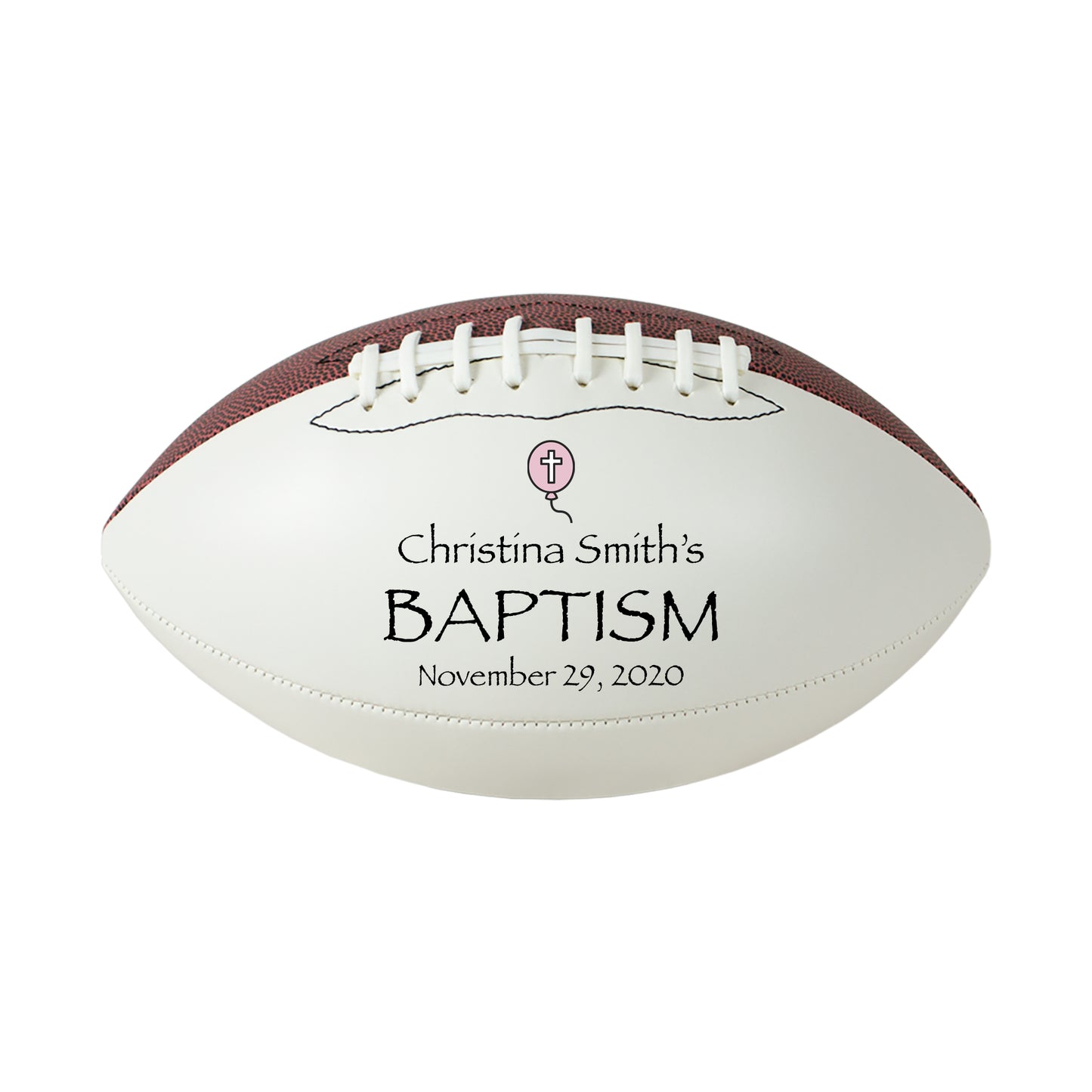 Baptism Football Keepsake Gift For Boy or Girl - Godparent Gift - Godfather Gift - Godmother Gift - Nursery Football