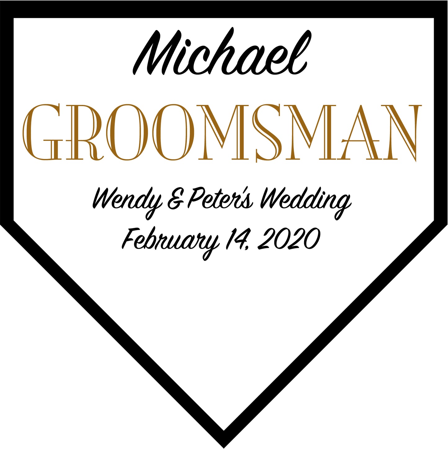 Personalized Wedding Baseball Softball Home Plate Wall Plaque Keepsake - Best Man - Ring Bearer - Groomsman Gifts