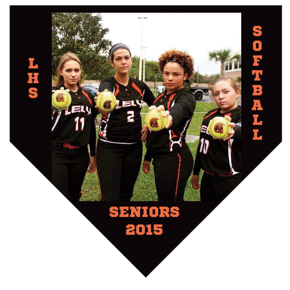 6" Mini Photo Home Plate Plaque