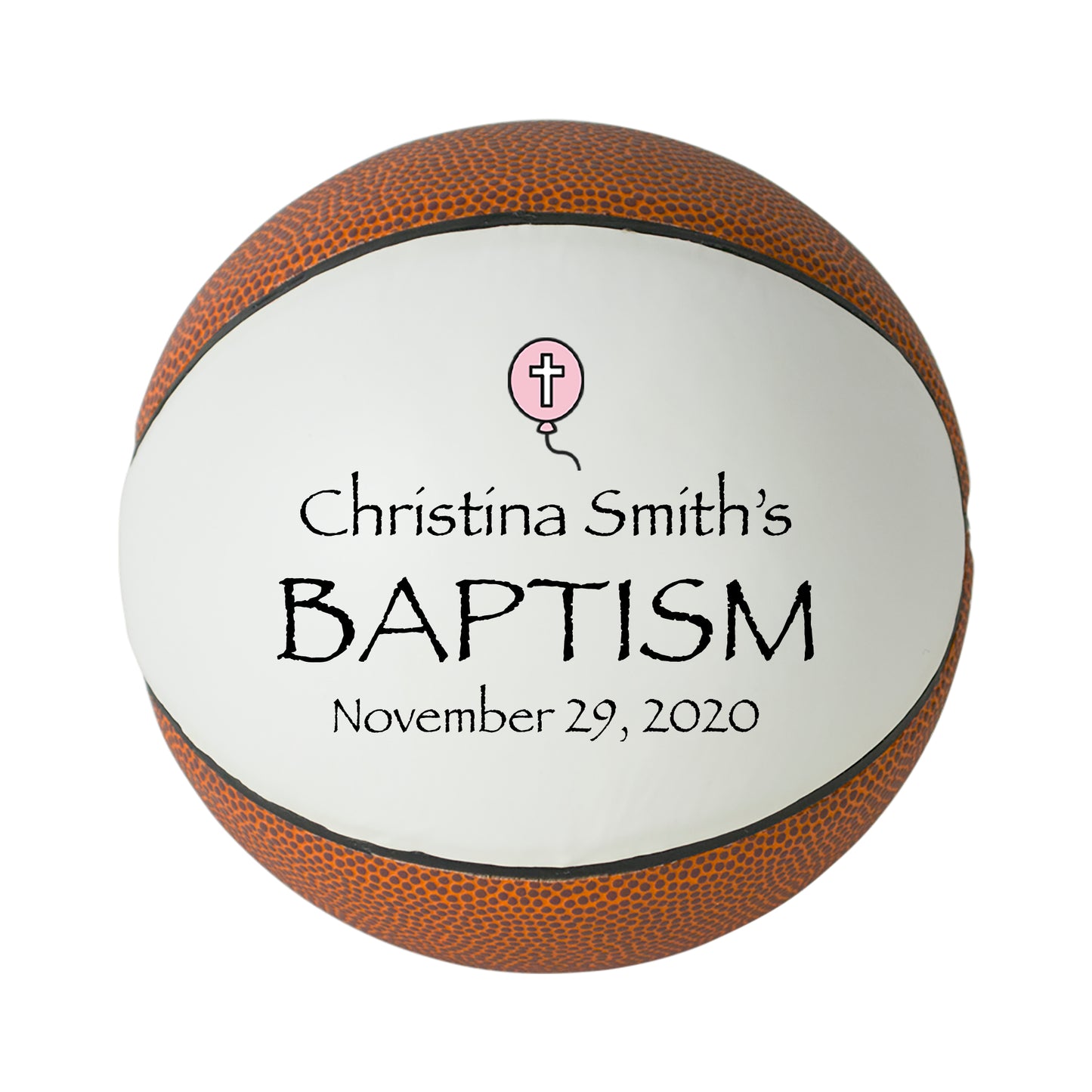 Baptism Basketball Keepsake Gift For Boy or Girl - Godparent Gift - Godfather Gift - Godmother Gift - Nursery Basketball