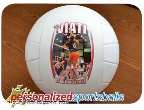 Personalized Photo Volleyball Gift - Full Size: for coach, player, parent or grandparent