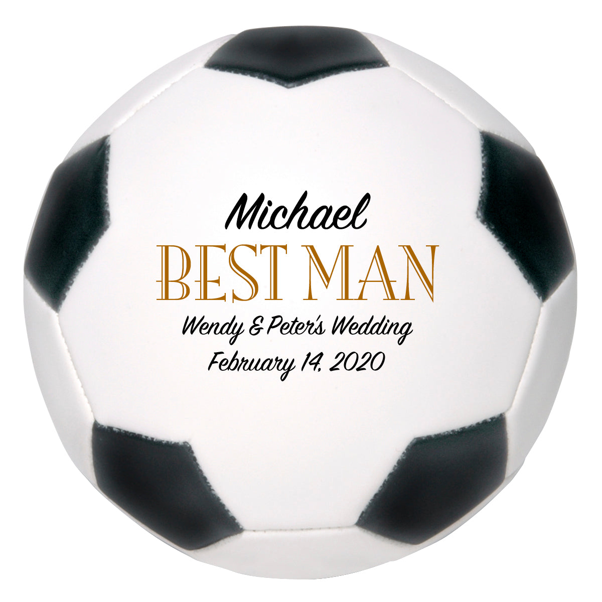 Personalized Wedding Soccer Ball Keepsake - Best Man - Ring Bearer - Groomsman Gifts