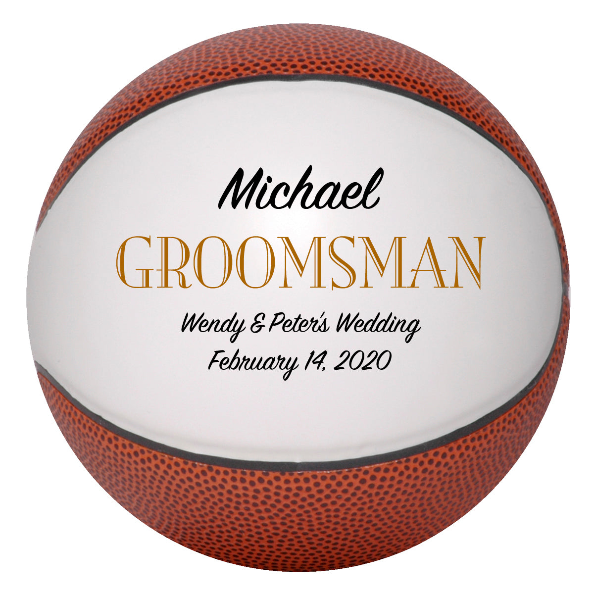 Personalized Wedding Basketball Keepsake - Best Man - Ring Bearer - Groomsman Gifts