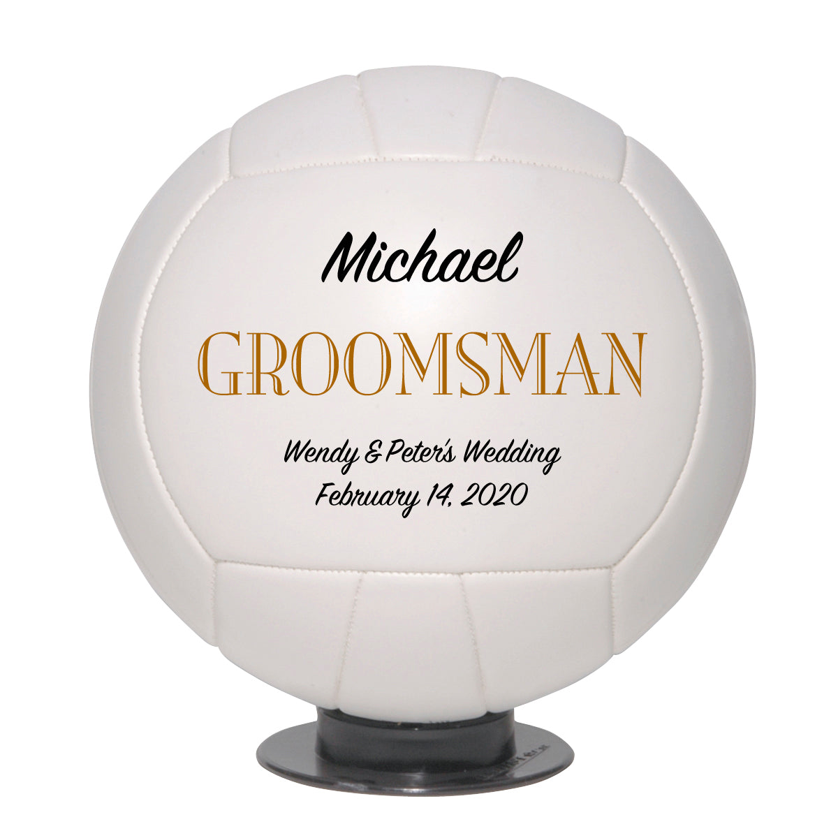 Personalized Wedding Volleyball Keepsake - Best Man - Ring Bearer - Groomsman Gifts