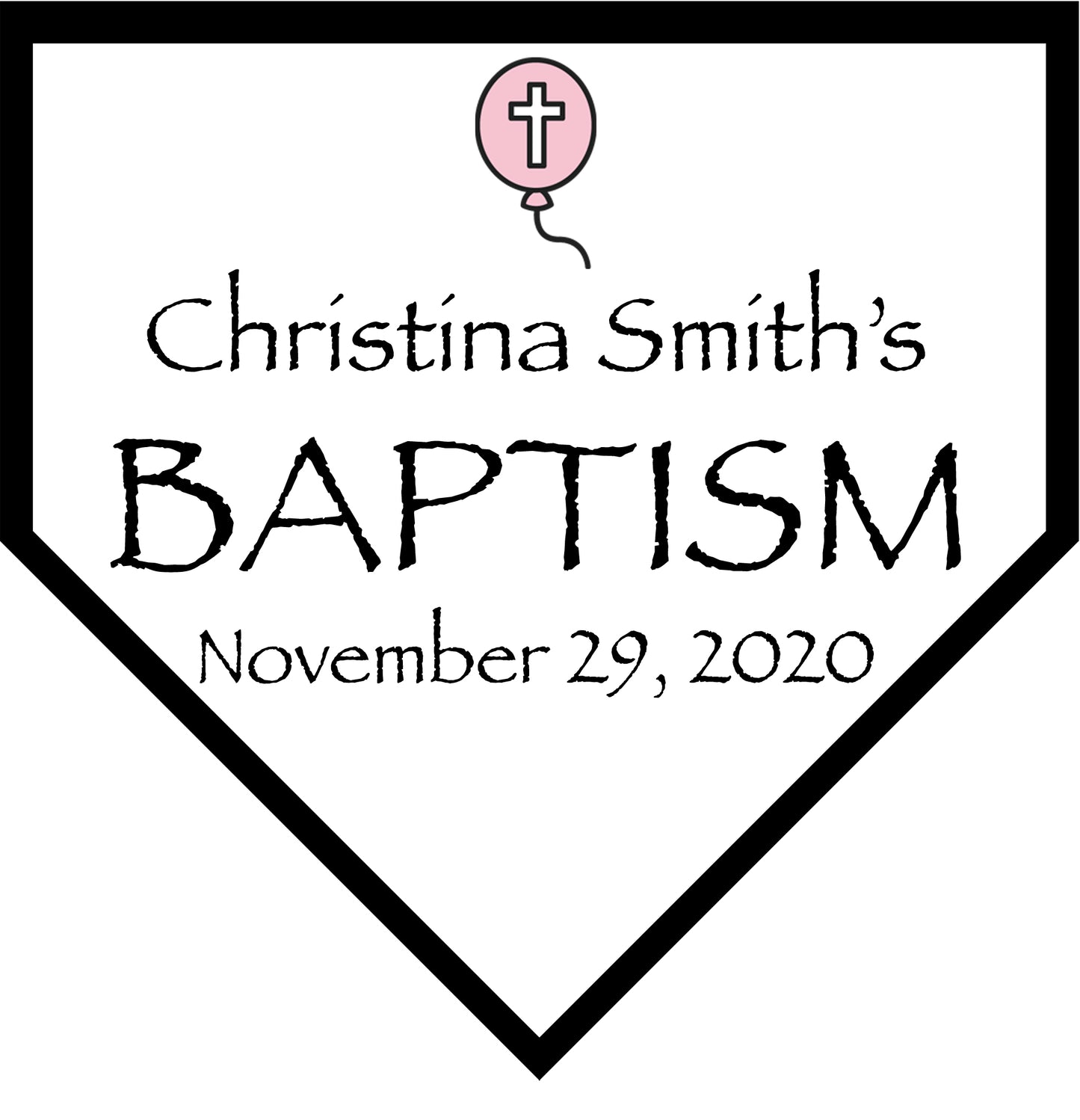 Baptism Baseball Softball Home Plate Wall Plaque Keepsake Gift For Boy or Girl - Godparent Gift - Godfather Gift - Godmother Gift - Nursery Gift