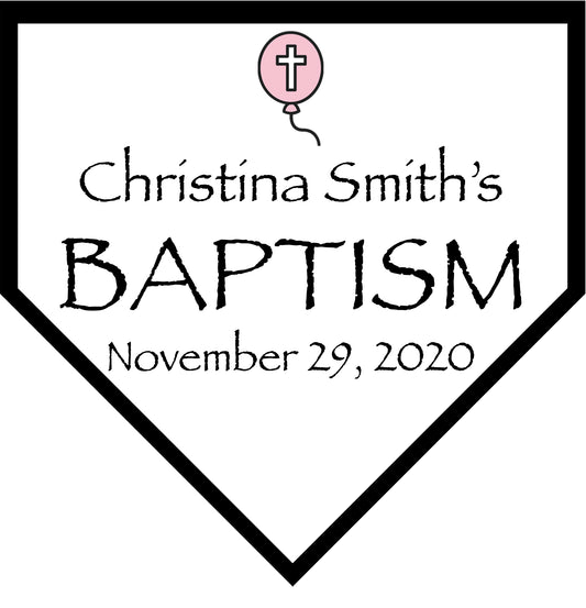 Baptism Baseball Softball Home Plate Wall Plaque Keepsake Gift For Boy or Girl - Godparent Gift - Godfather Gift - Godmother Gift - Nursery Gift