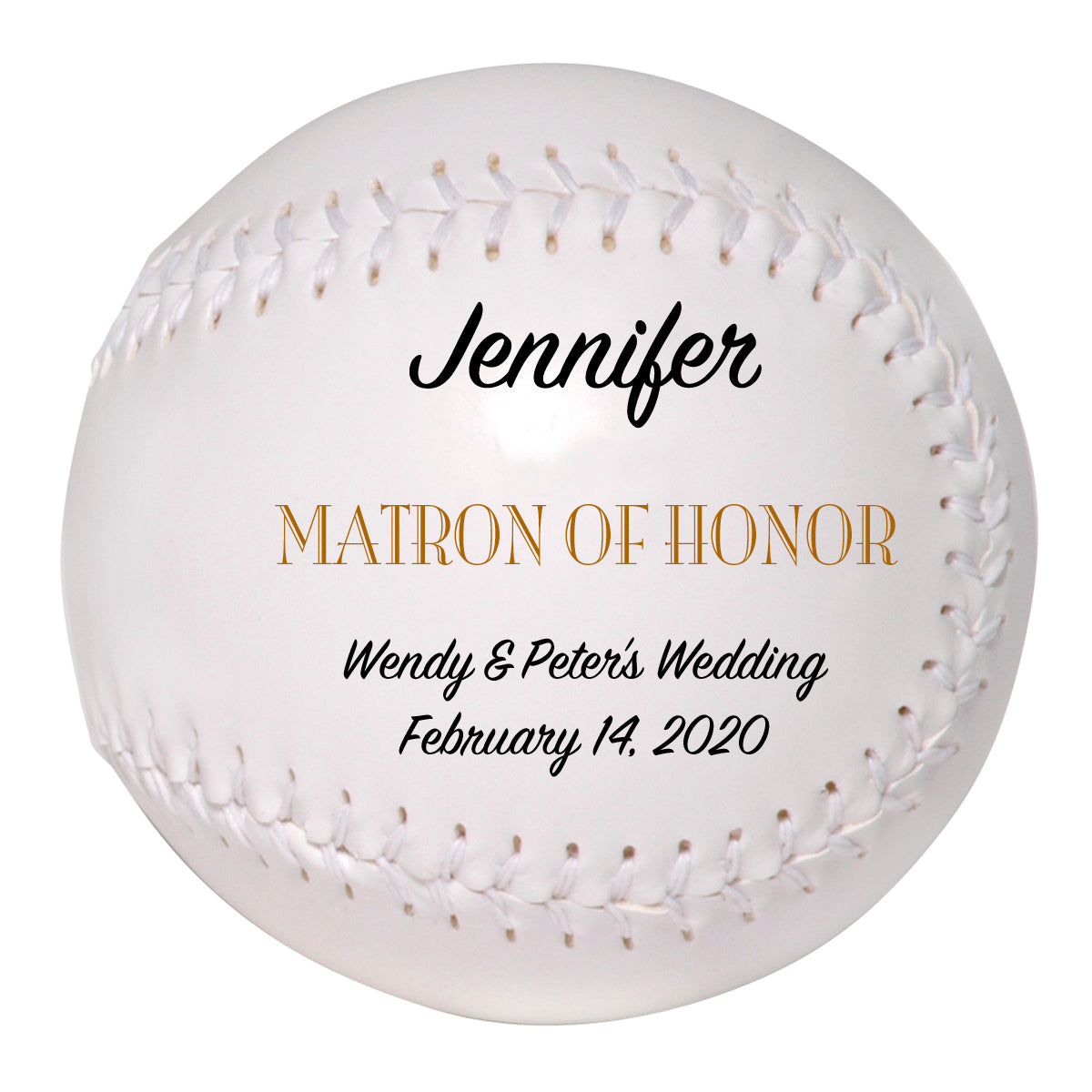 Personalized Wedding Softball Keepsake - Best Man - Ring Bearer - Groomsman Gifts