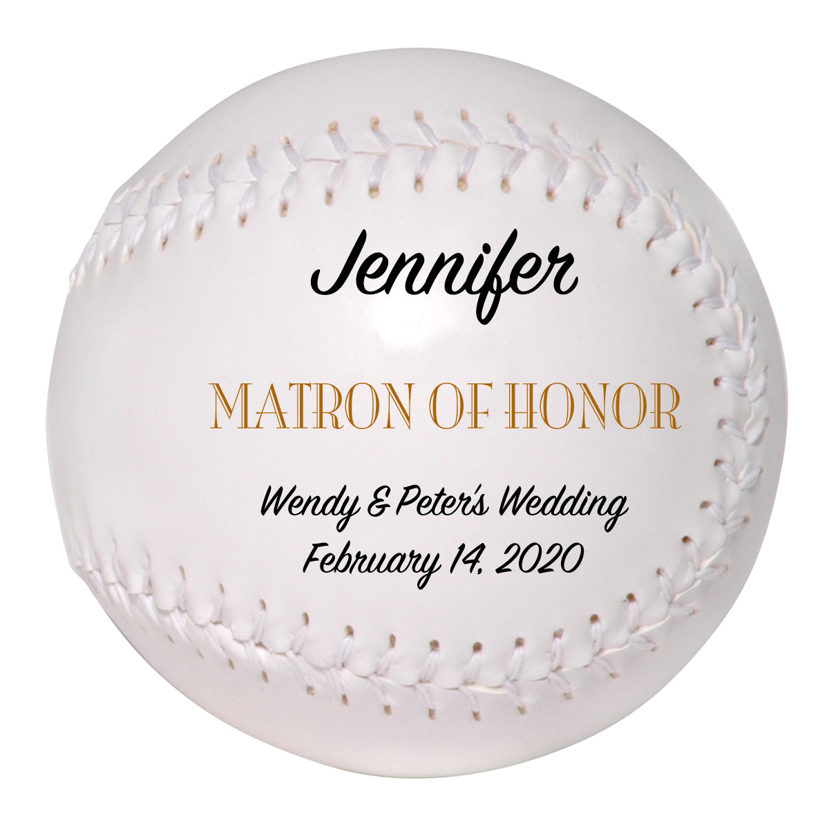 Personalized Wedding Softball Keepsake - Best Man - Ring Bearer - Groomsman Gifts
