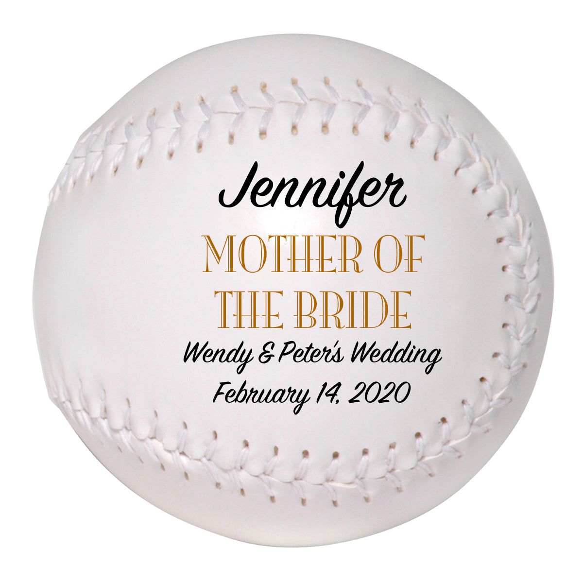 Personalized Wedding Softball Keepsake - Best Man - Ring Bearer - Groomsman Gifts