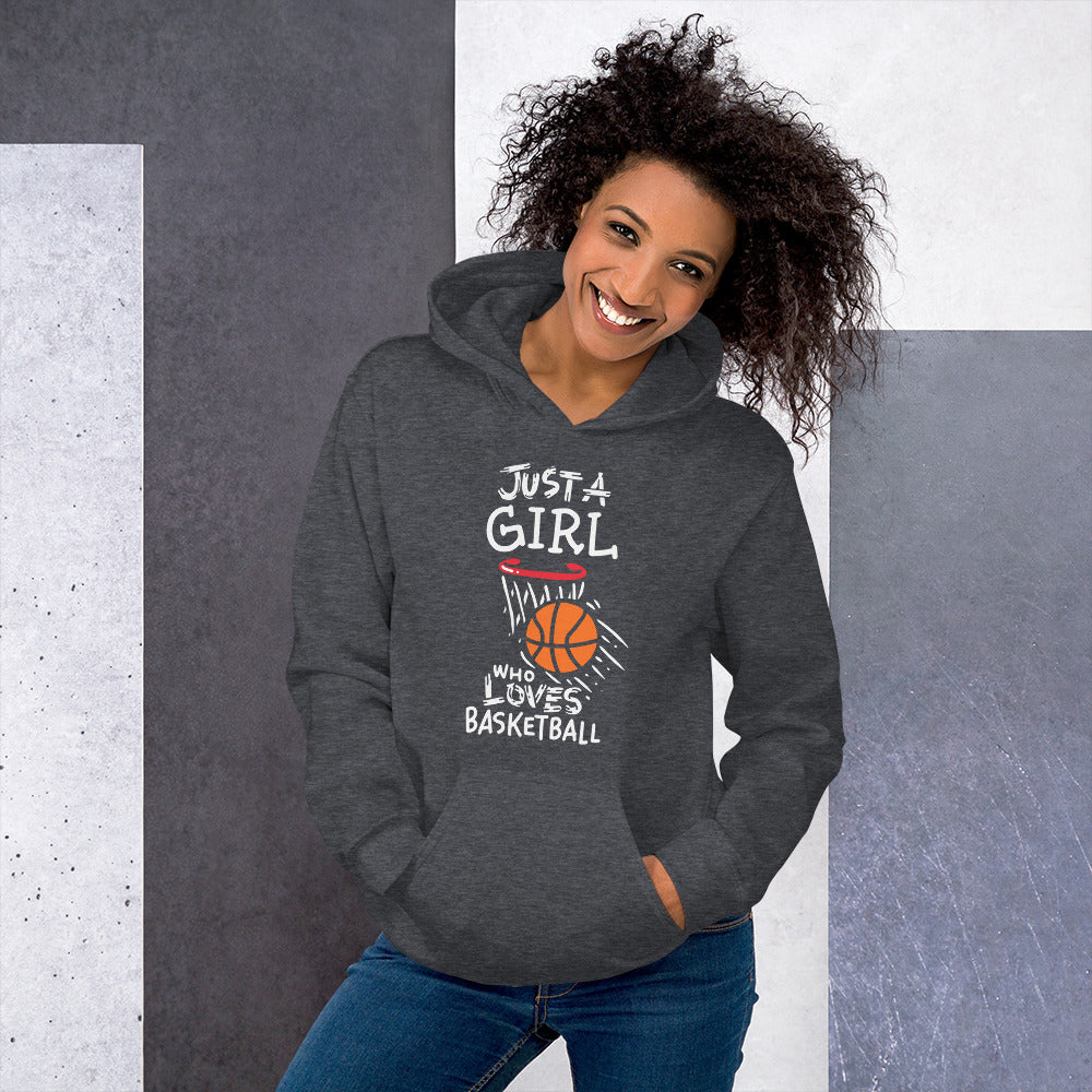 Just a Girl Who Love Basketball Unisex Adult Hoodie