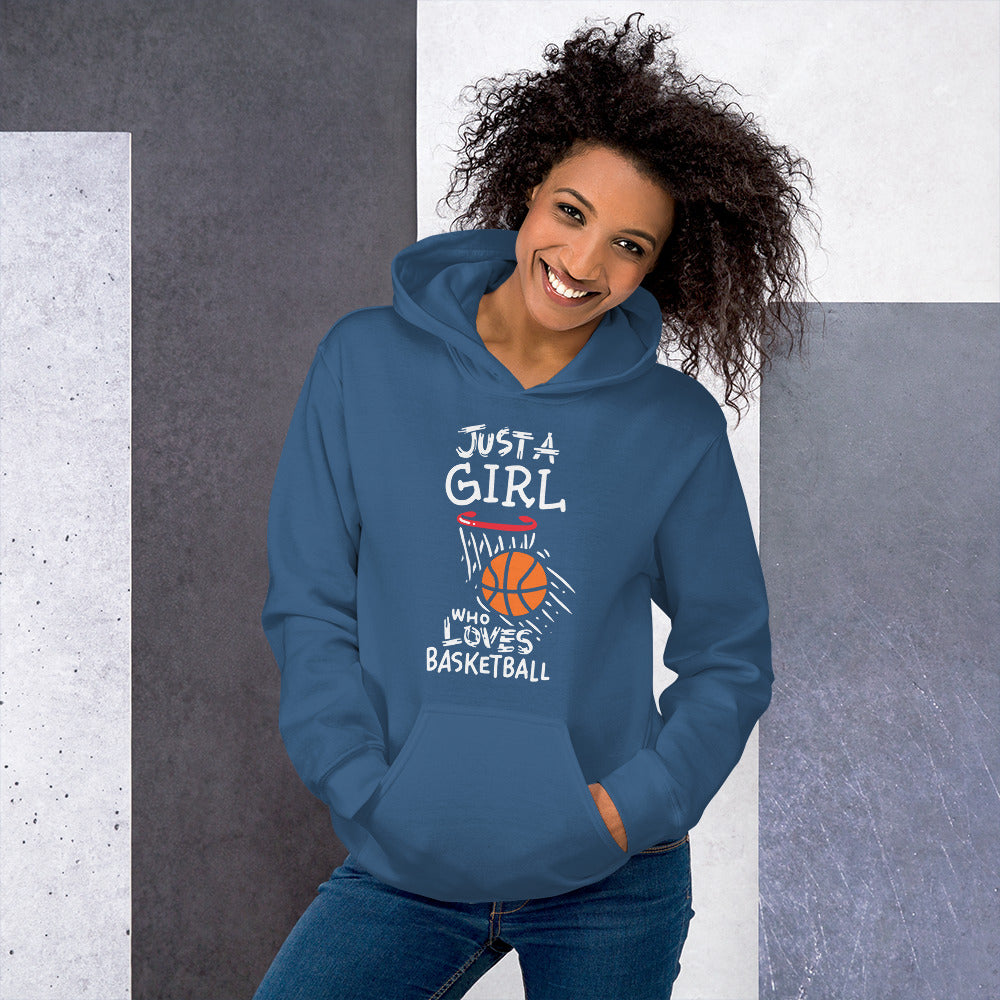 Just a Girl Who Love Basketball Unisex Adult Hoodie