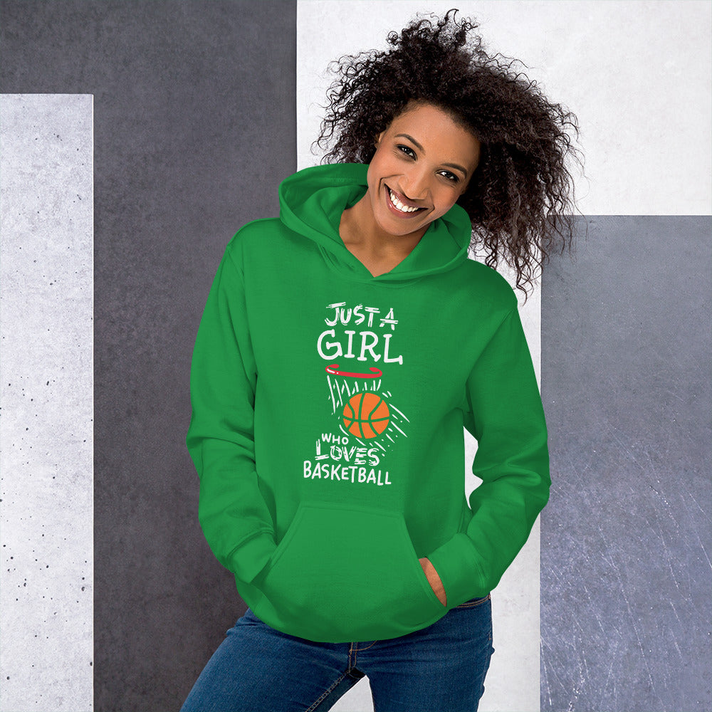 Just a Girl Who Love Basketball Unisex Adult Hoodie