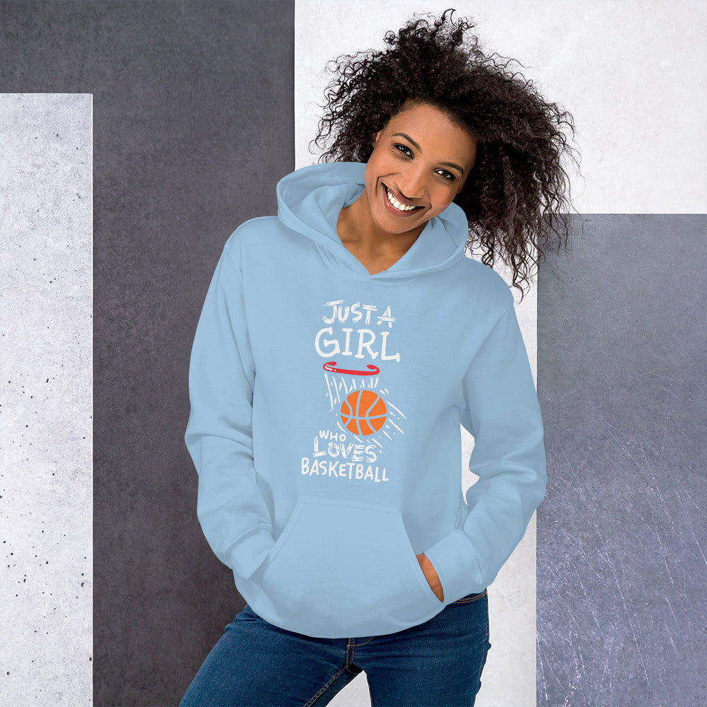 Just a Girl Who Love Basketball Unisex Adult Hoodie