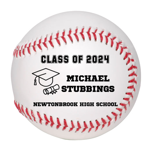 Class of 2024 Graduation Baseball Keepsake Gift - Personalized Senior 2024 Baseball