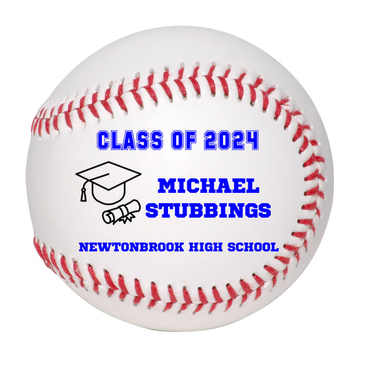 Class of 2024 Graduation Baseball Keepsake Gift - Personalized Senior 2024 Baseball