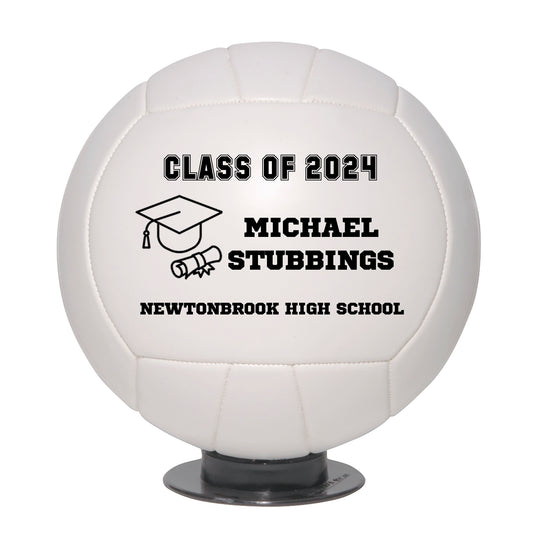 Class of 2024 Graduation Volleyball Keepsake Gift - Personalized Senior 2024 Volleyball