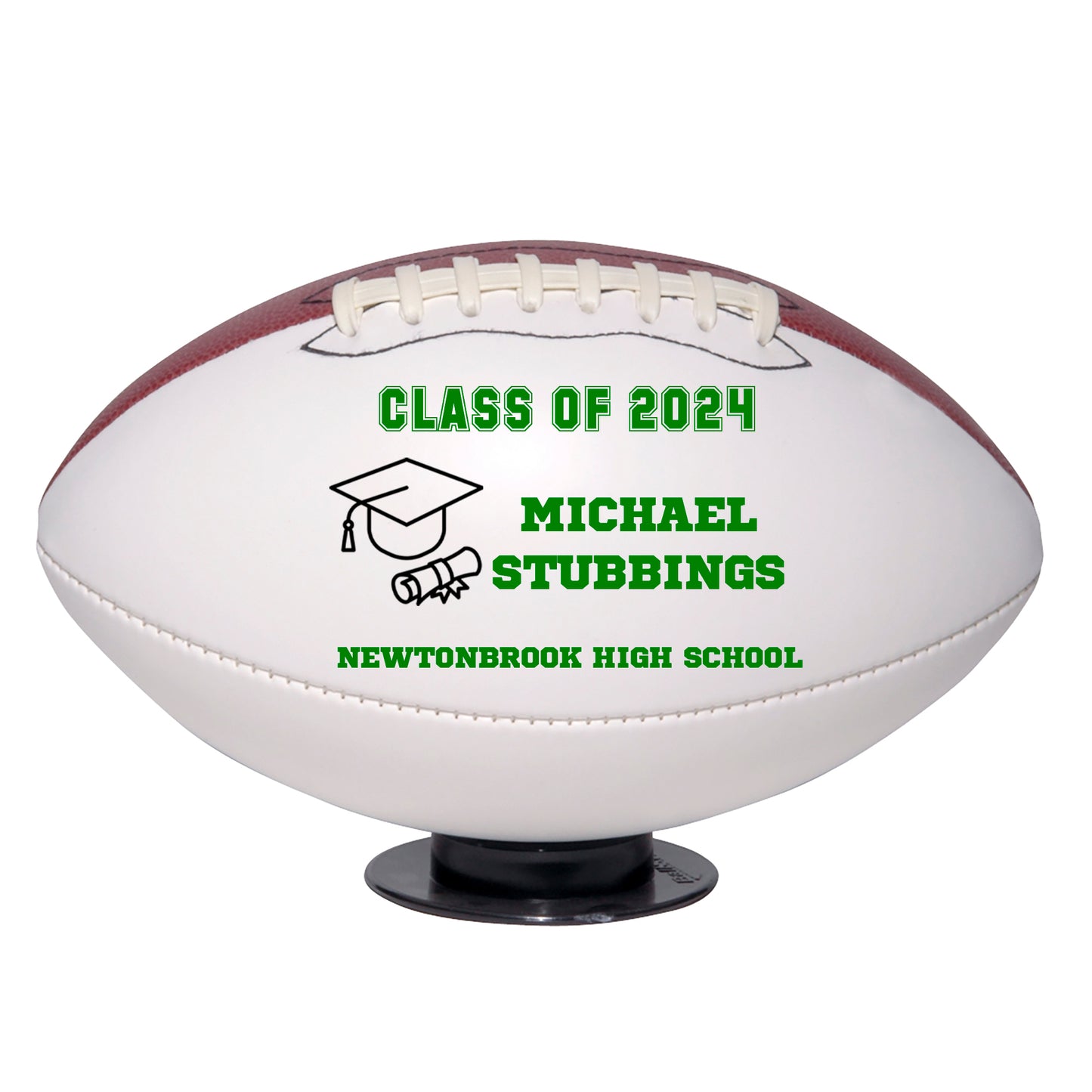 Class of 2025 Graduation Football Keepsake Gift - Personalized Senior 2024 Football