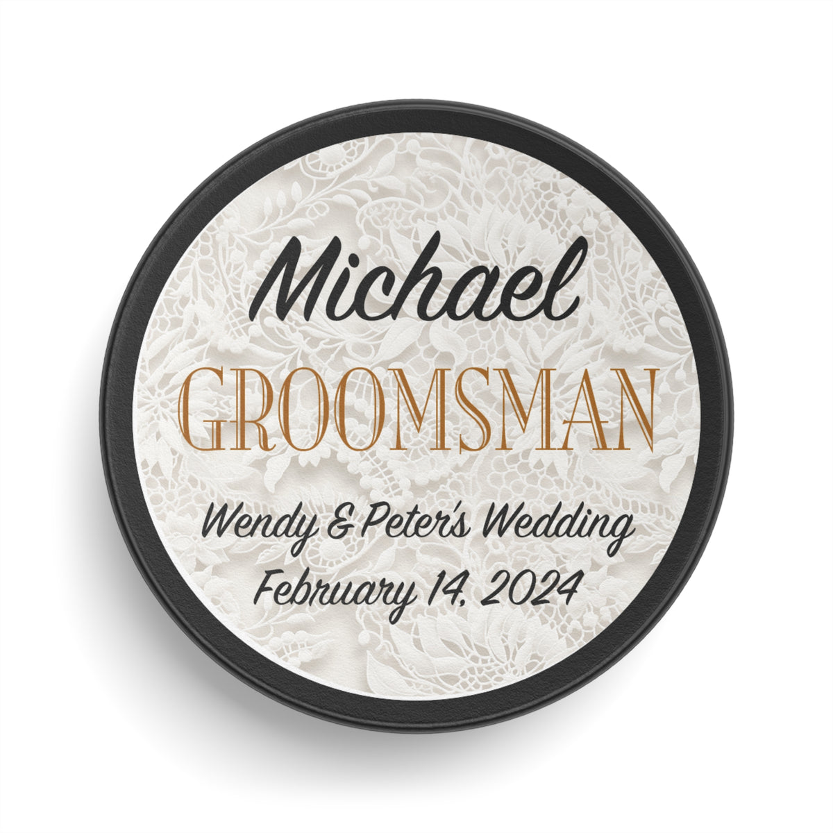 Personalized Wedding Hockey Puck Keepsake - Best Man - Ring Bearer - Groomsman Gifts