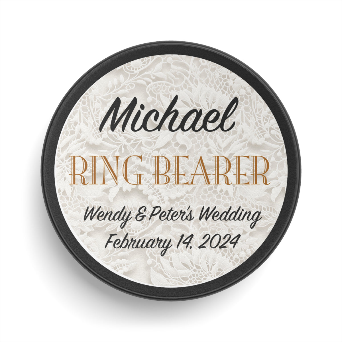 Personalized Wedding Hockey Puck Keepsake - Best Man - Ring Bearer - Groomsman Gifts